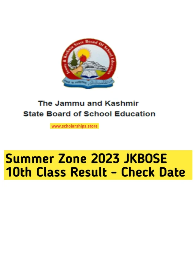 Summer Zone 2023 JKBOSE 10th Class Result – Check Date